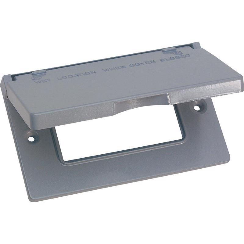 Sigma Engineered Solutions Rectangle Metal 1 gang Horizontal GFCI Cover
