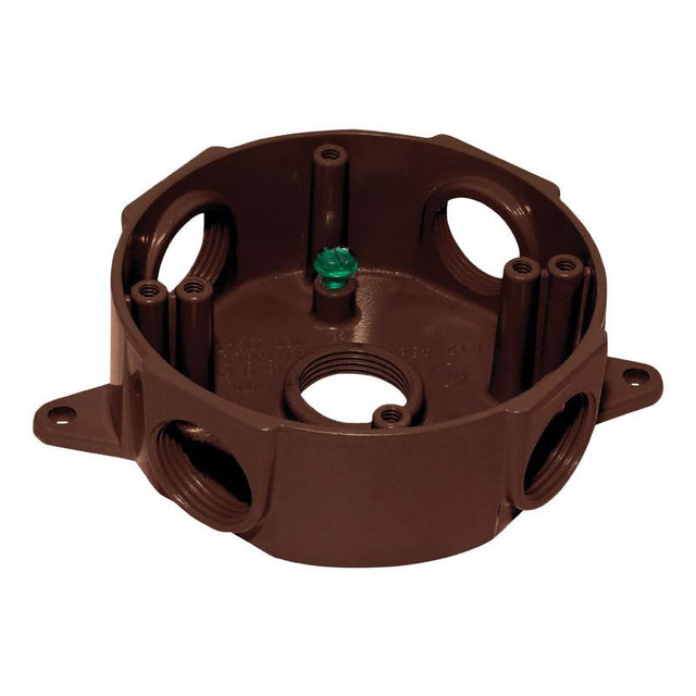 Sigma Engineered Solutions New Work 16 cu in Round Metallic Weatherproof Box Bronze