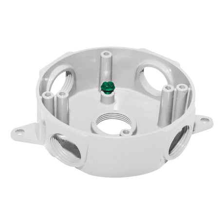 Sigma Engineered Solutions New Work 16 cu in Round Metallic Weatherproof Box White