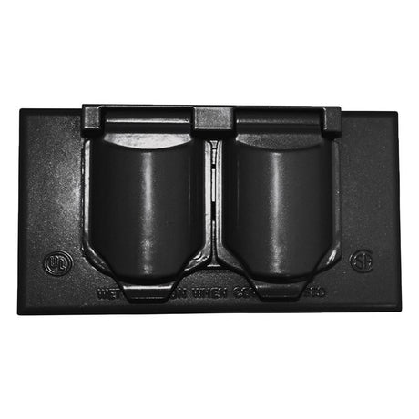 Sigma Engineered Solutions Rectangle Metal 1 gang Horizontal Duplex Cover