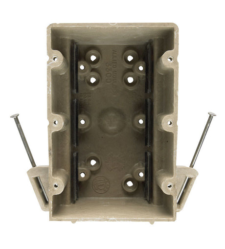 Allied Moulded 46 cu in Rectangle Fiberglass 3 gang Switch Box Beige