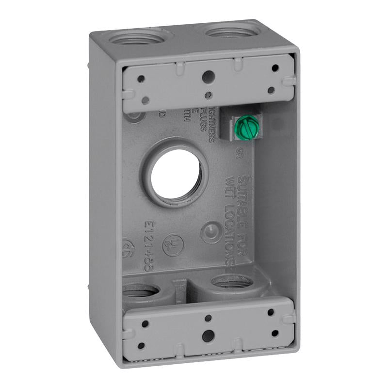 Sigma Engineered Solutions New Work 18.3 cu in Rectangle Metallic 1 gang Weatherproof Box Gray