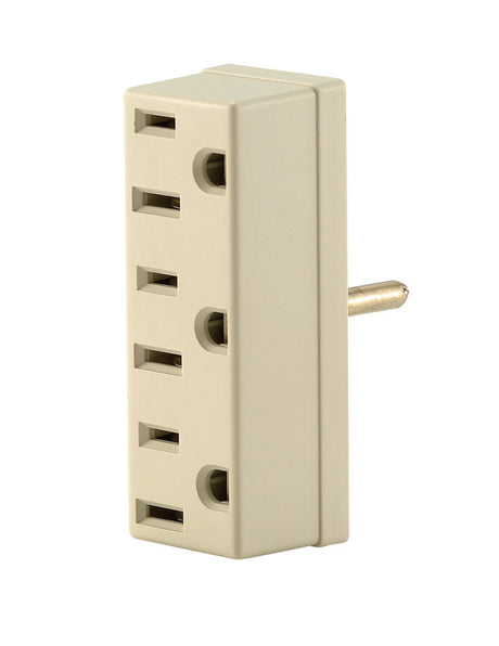 Leviton Polarized 3 outlets Outlet Adapter 1 pk