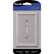 Amerelle Chelsea Brushed Nickel 1 gang Stamped Steel Toggle Wall Plate 1 pk
