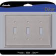 Amerelle Metro Brushed Nickel 3 gang Die-Cast Metal Toggle Wall Plate 1 pk