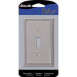 Amerelle Metro Brushed Nickel 1 gang Die-Cast Metal Toggle Wall Plate 1 pk