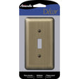 Amerelle Devon Brushed Brass 1 gang Stamped Steel Toggle Wall Plate 1 pk