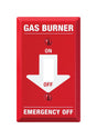 Amerelle Pro Gas Burner Red/White 1 gang Stamped Steel Toggle Gas Burner Wall Plate 1 pk