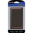 Amerelle Century Aged Bronze 1 gang Stamped Steel Blank Wall Plate 1 pk