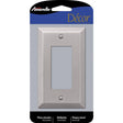 Amerelle Century Brushed Nickel 1 gang Stamped Steel Decorator Wall Plate 1 pk