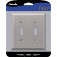 Amerelle Century Brushed Nickel 2 gang Stamped Steel Toggle Wall Plate 1 pk