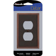 Amerelle Metro Aged Bronze 1 gang Die-Cast Metal Duplex Wall Plate 1 pk