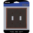 Amerelle Metro Aged Bronze 2 gang Die-Cast Metal Toggle Wall Plate 1 pk