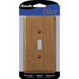 Amerelle Contemporary Medium Brown 1 gang Oak Wood Toggle Wall Plate 1 pk