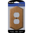 Amerelle Country Brown 1 gang Wood Duplex Wall Plate 1 pk