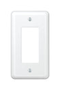 Amerelle Devon White 1 gang Stamped Steel Decorator Wall Plate 1 pk