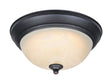 Westinghouse 4.75 in. H X 11 in. W X 11 in. L Oil Rubbed Bronze White Ceiling Fixture