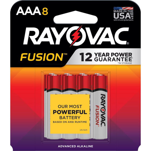 Rayovac Fusion AAA Alkaline Batteries 8 pk Carded