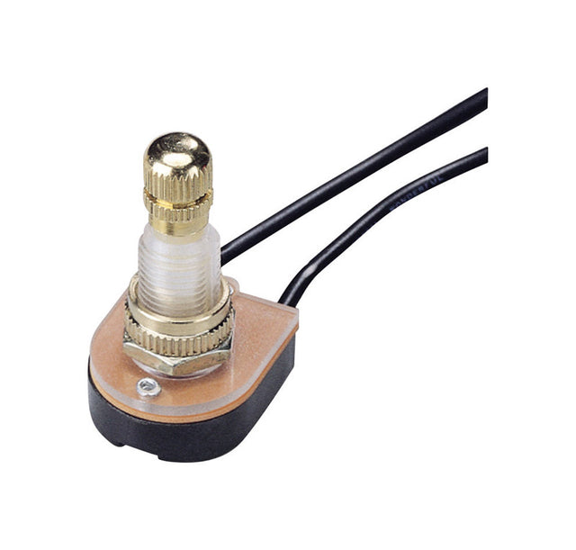 6 Amp Single-Pole Rotary Switch, Brass