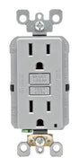 Leviton SmartlockPro 15 amps 125 V Gray GFCI Outlet 5-15R 1 pk