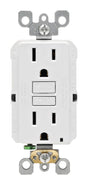 Leviton SmartlockPro 15 amps 125 V Duplex White GFCI Outlet 5-15R 1 pk