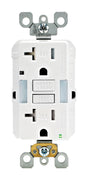 Leviton SmartlockPro 20 amps 125 V Duplex White GFCI Outlet 5-20R 1 pk