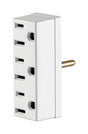 Leviton Polarized 3 outlets Outlet Adapter 1 pk