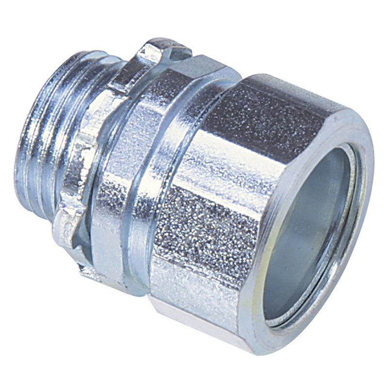 Sigma Engineered Solutions 1 in. D Zinc-Plated Steel Compression Connector For Rigid/IMC 1 pk