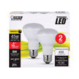 Feit Performance R20 E26 (Medium) LED Bulb Soft White 45 Watt Equivalence 2 pk