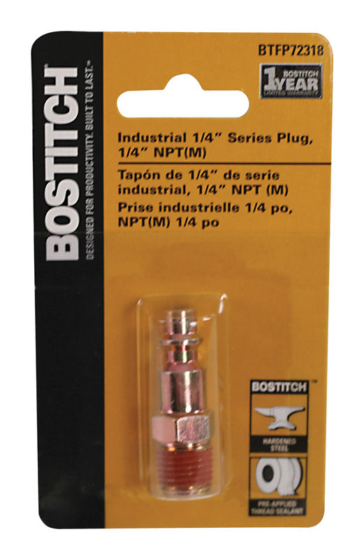 Bostitch Steel Air Coupler 1/4 in. Male 1 pc