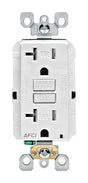 Leviton Decora 20 amps 125 V White AFCI Outlet 5-20R 1 pk