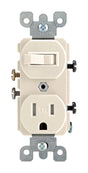 Leviton 15 amps 125 V Duplex Light Almond Combination Switch/Outlet 5-15R 1 pk