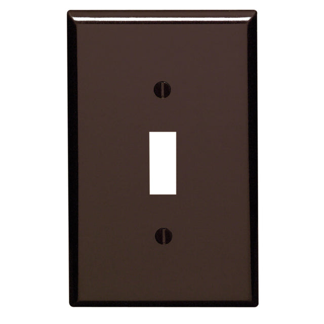 Leviton Brown 1 gang Plastic Toggle Wall Plate 1 pk