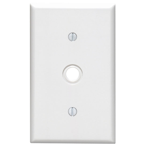 Leviton White 1 gang Plastic Cable/Telco Wall Plate 1 pk