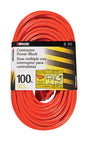 Woods Indoor or Outdoor 100 ft. L Orange Extension Cord 12/3