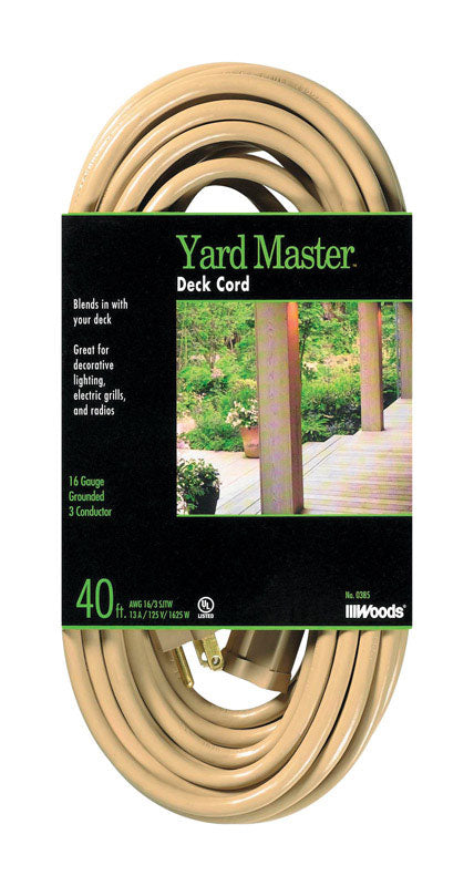 Woods Yard Master Outdoor 40 ft. L Beige Extension Cord 16/3