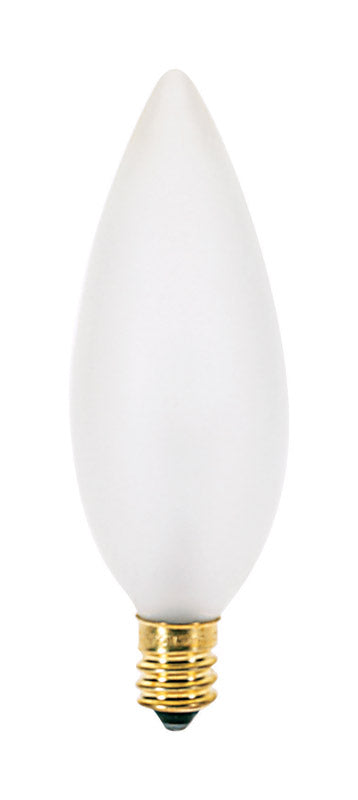Satco 25 W BA9.5 Decorative Incandescent Bulb E12 (Candelabra) Soft White 2 pk