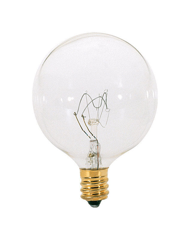 Satco 25 W G16.5 Decorative Incandescent Bulb E12 (Candelabra) Soft White 1 pk