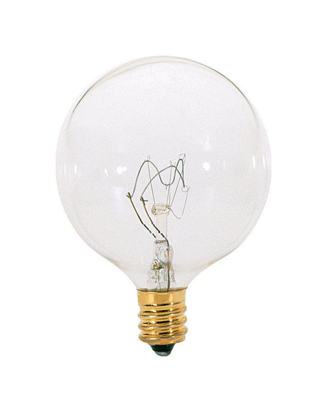Satco 25 W G16.5 Decorative Incandescent Bulb E12 (Candelabra) Soft White 1 pk