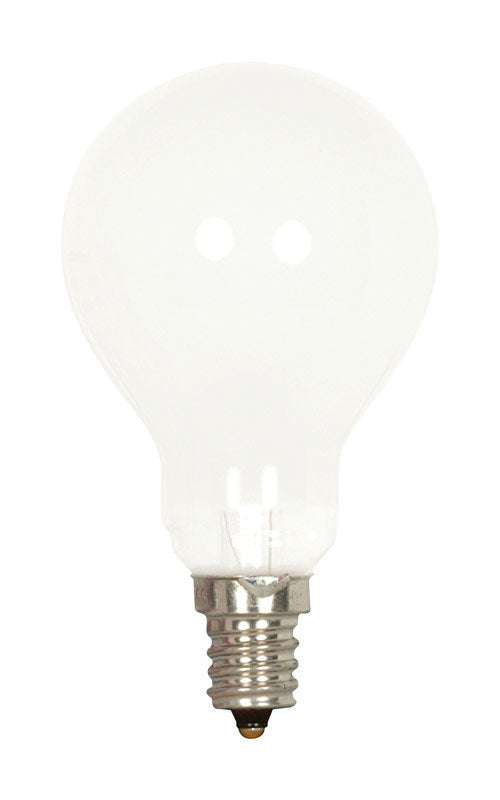 Satco 60 W A15 A-Line Incandescent Bulb E12 (Candelabra) Soft White 2 pk