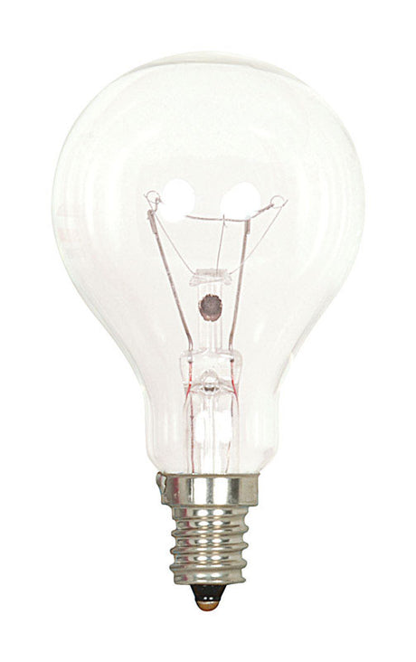 Satco 60 W A15 A-Line Incandescent Bulb E12 (Candelabra) Soft White 2 pk