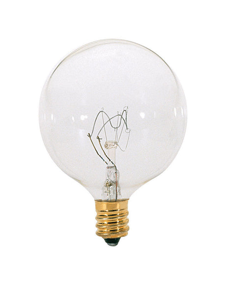 Satco 25 W G16.5 Decorative Incandescent Bulb E12 (Candelabra) Soft White 2 pk