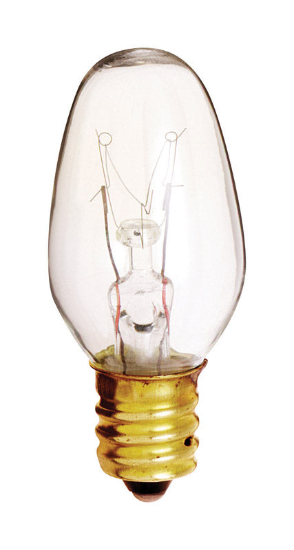 Satco 4 W C7 Nightlight Incandescent Bulb E12 (Candelabra) Soft White 1 pk
