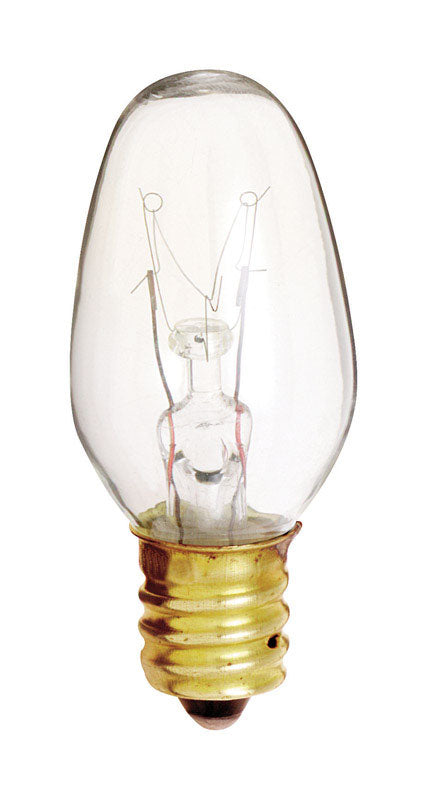 Satco 4 W C7 Nightlight Incandescent Bulb E12 (Candelabra) Soft White 4 pk