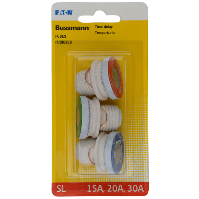 Bussmann Time Delay Plug Fuse 3 pk
