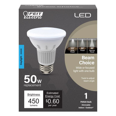 Feit Intellibulb PAR20 E26 (Medium) LED Bulb Daylight 50 Watt Equivalence 1 pk