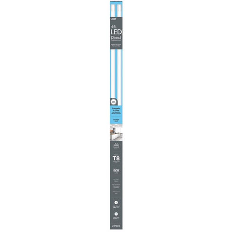 Feit Plug & Play T8 Daylight 47.7 in. Bi-Pin Linear LED Bulb 32 Watt Equivalence 2 pk