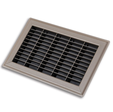 Tru Aire 10 in. H X 14 in. W 1-Way Powder Coat Brown Steel Floor Grille
