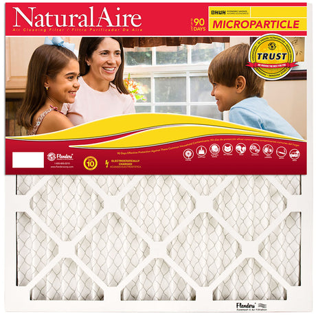 NaturalAire 12 in. W X 24 in. H X 1 in. D Synthetic 10 MERV Pleated Microparticle Air Filter 1 pk