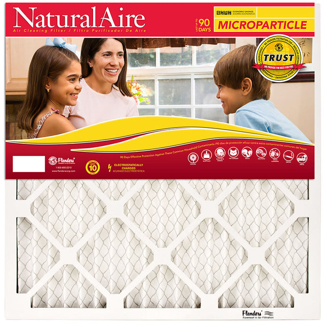 NaturalAire 16 in. W X 25 in. H X 1 in. D Synthetic 10 MERV Pleated Microparticle Air Filter 1 pk